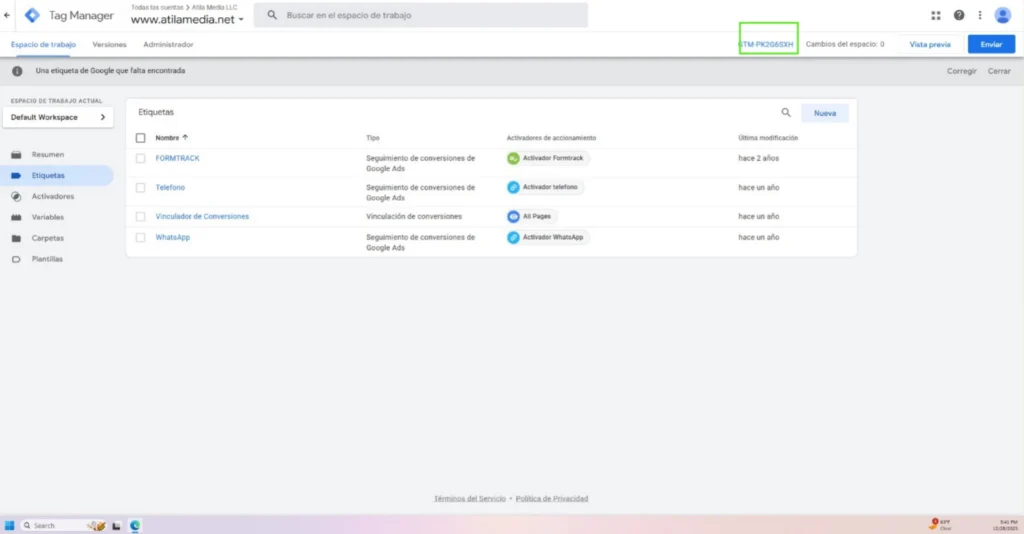 Conectamos tu google tag manager