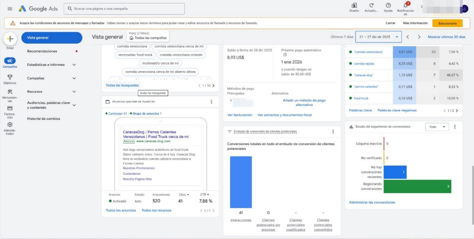 Gestionamos tus Keywords en tus campañas de busqueda